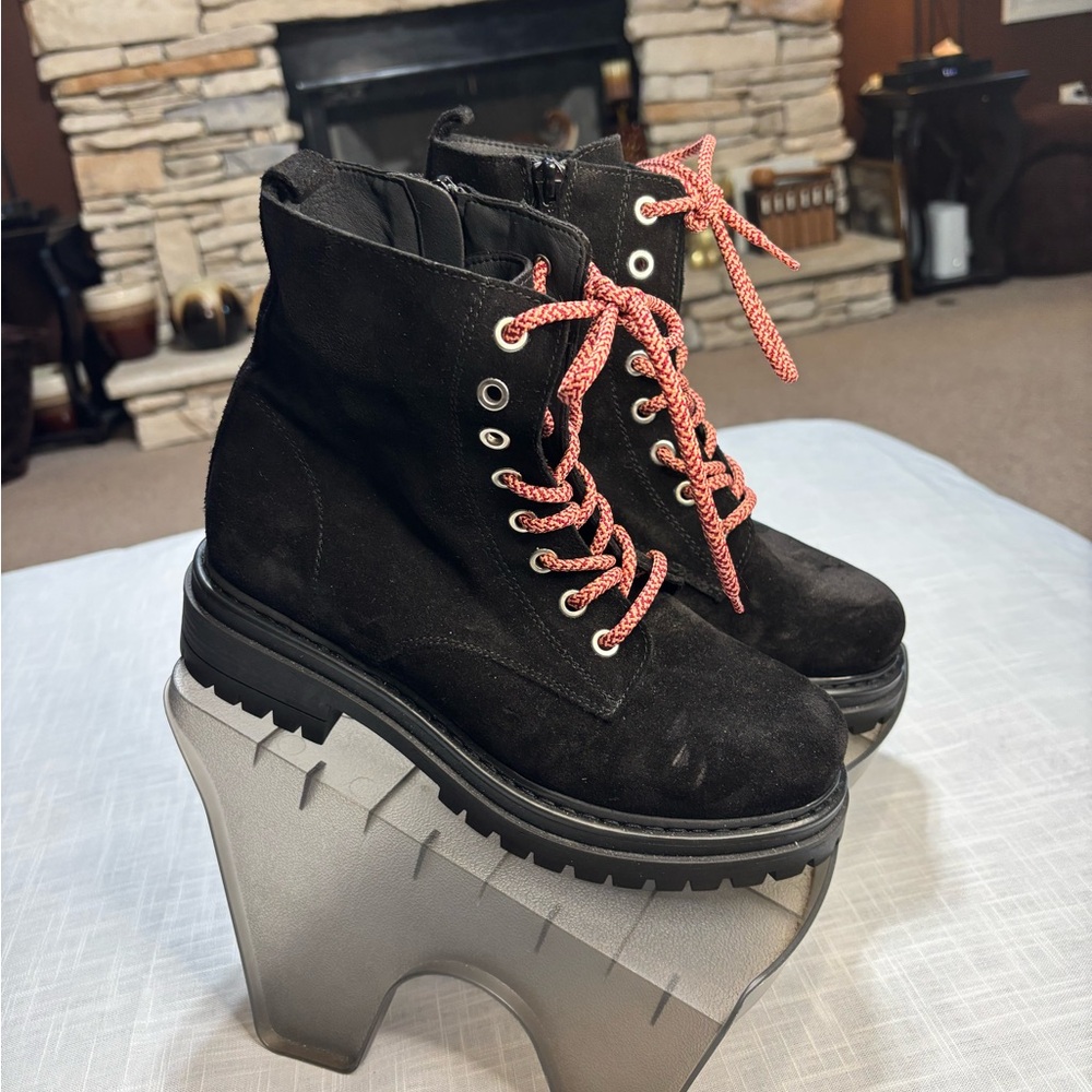 Anthropologie Black combat boots